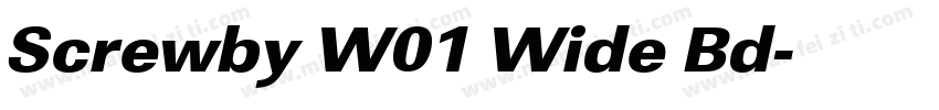 Screwby W01 Wide Bd字体转换